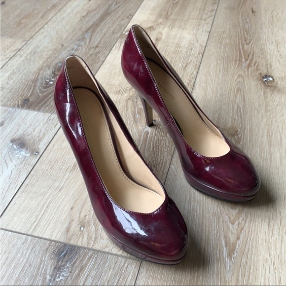 Enzo Angiolini Dixy Red Plum Patent Leather Pumps - Picture 2 of 14